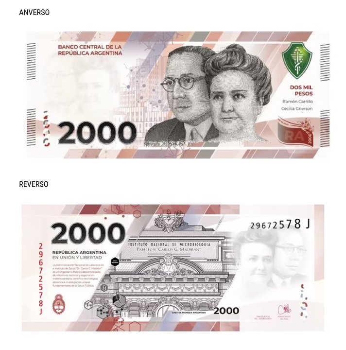 El Banco Central aprobó la emisión de billetes de dos mil pesos